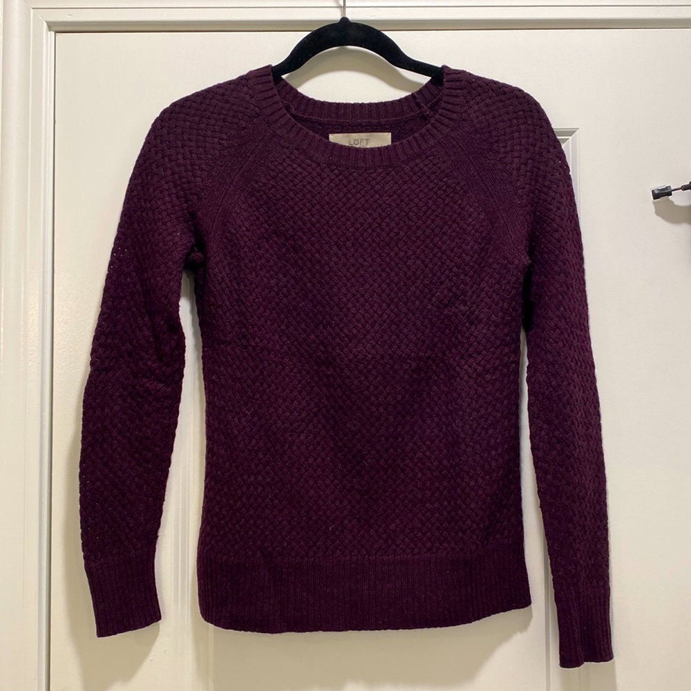 LOFT burgundy purple sweater